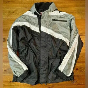 Tour Master | Motorcycle Rain Jacket | highly Reflective | Grey/White/Black | S